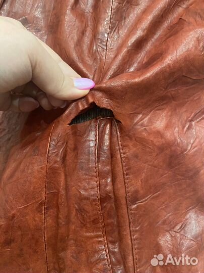 Кожаная куртка женская 54 размер