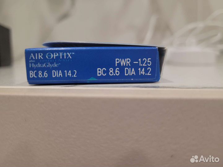 Линзы контактные мягкие Air optix Alcon -1.25
