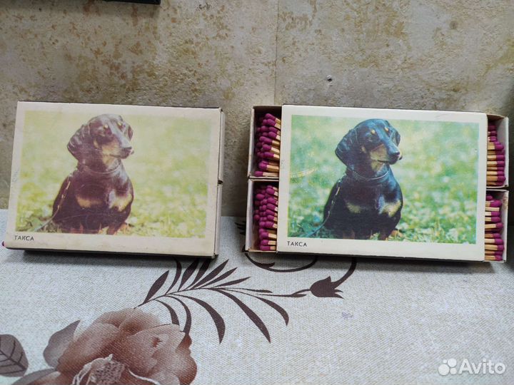 Сувенирные спички СССР такса Пролетарская знамя