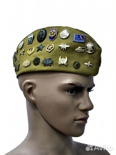 Пилотка солдатская со значками
