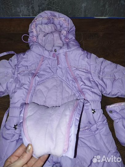 Зимний комбинезон для девочки 74