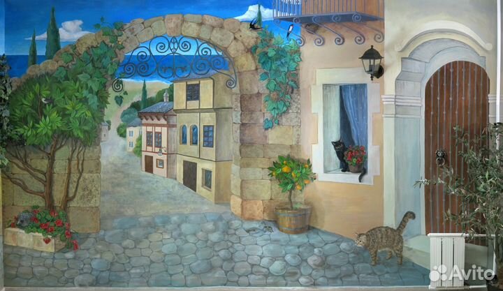 Художественная роспись стен, картины, портреты