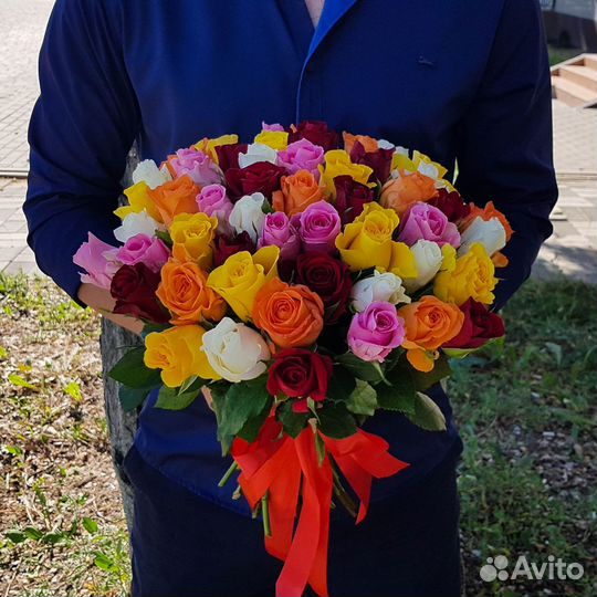 Букет из 51 розы микс