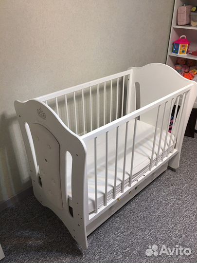 Детская кровать до 3 лет с матрасом бу