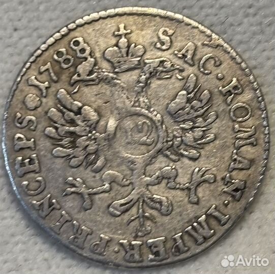 12 крейцеров 1788. Редкая монета