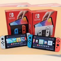 Новые прошитые Nintendo Switch Oled + игры