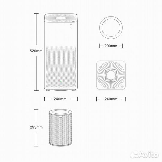 Очиститель воздуха Xiaomi Mi Air Purfier 2S