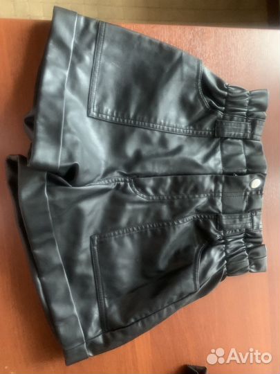 Кожаные шорты Зара