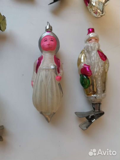 Елочные игрушки времён СССР 14 штук