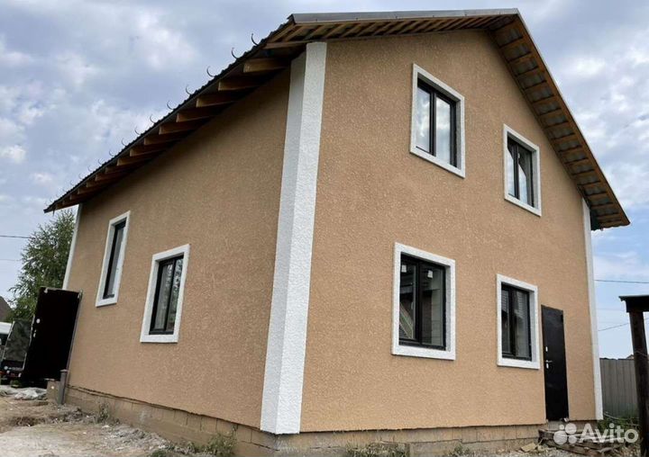 Фасадные работы,короед,камешковая,утепление дома