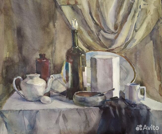 Учебные натюрморты акварелью