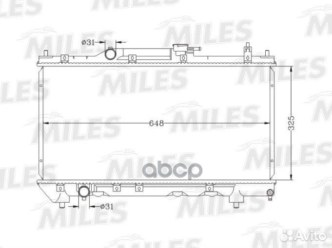 Радиатор toyota avensis 1.6-2.0 00-04 паяный ac