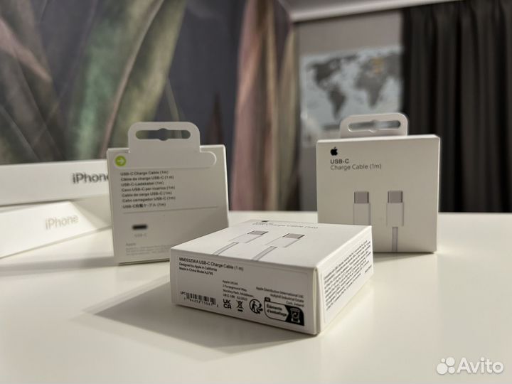 Кабель для iPhone 15 в оплетке NEW