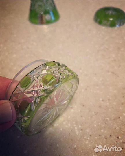 Пудренница, шкатулка хрусталь