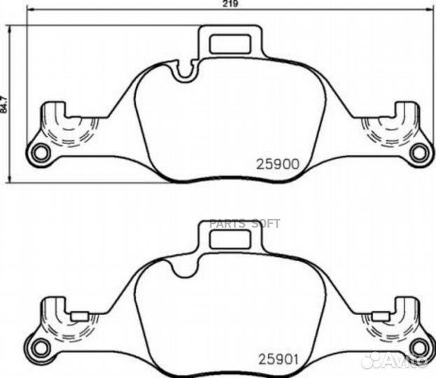 Колодки торм.пер. BMW 5 16/7 15