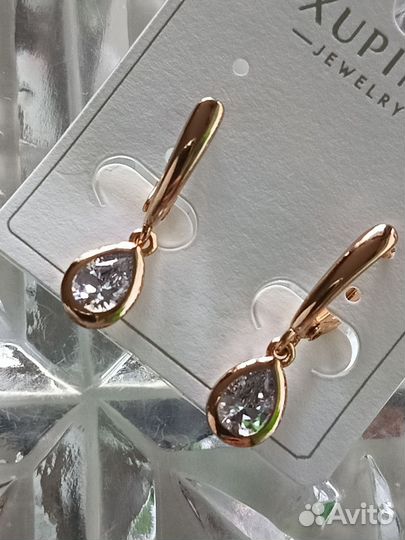 Серьги под золото