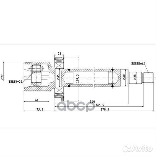 Шрус внутренний перед прав Z87949R Zikmar