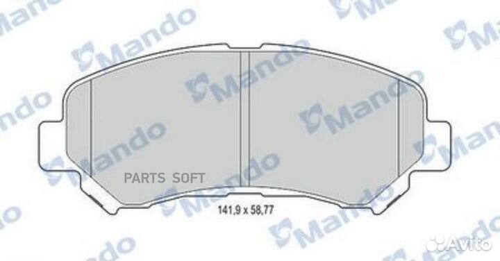 Mando MBF015236 Колодки тормозные дисковые перед