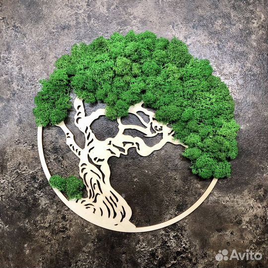 Декоративное панно из мха