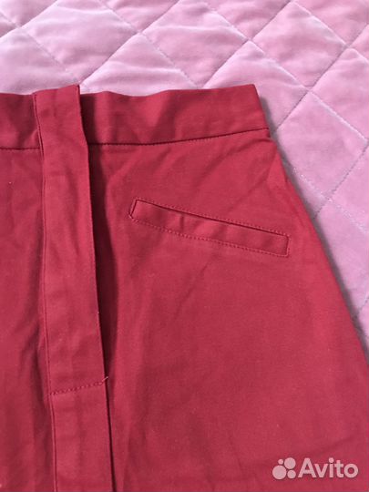 Новая миди юбка карандаш светло-вишневого цвета