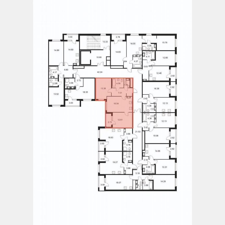 2-к. квартира, 57,4 м², 6/9 эт.