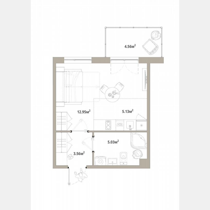 Квартира-студия, 28 м², 11/12 эт.