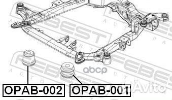 Сайлентблок подрамника перед opel astra H 2