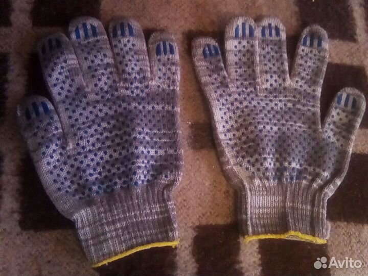 Перчатки хб с пвх 5-нитка 10 класс вязки