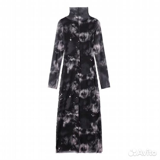 Сетчатое Платье футляр миди zara