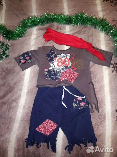 Новогодний костюм разбойника или гномика для мальч