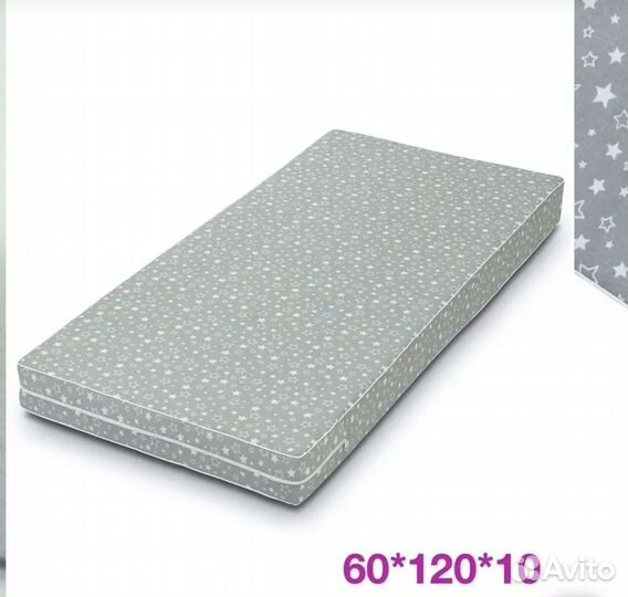 Детская кровать с матрасом и наматрасником