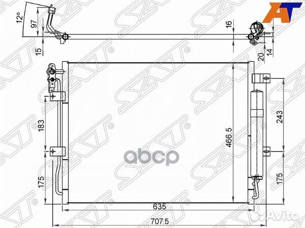 Радиатор кондиционера Land Rover Discovery 09-1