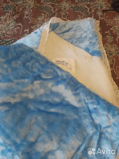 Конверт одеяло на выписку для мальчика зимний