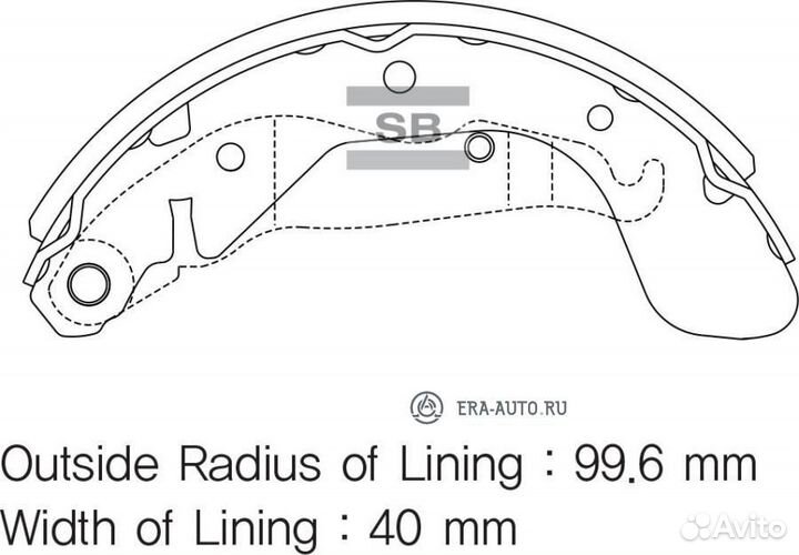 Sangsin brake SA152 Колодки тормозные барабанные