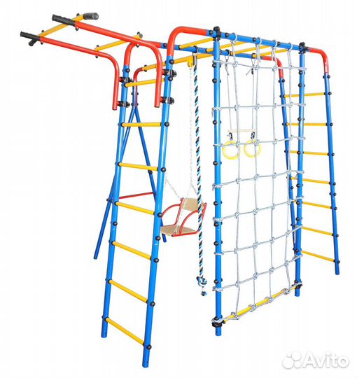 Дачный комплекс с сеткой, турник,баскет кольцо
