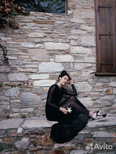 Платье сетка длинное