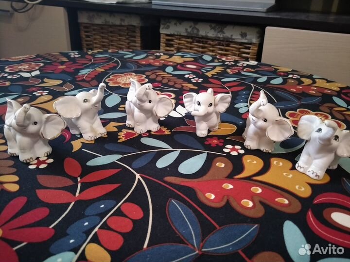 Статуэтки слоники 5-7 шт