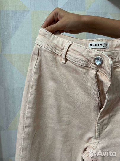 Широкие джинсы нежно-розовые из Sin Say 34 размер