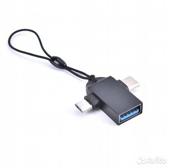 Переходник адаптер 2 в 1 Type-C Micro USB OTG