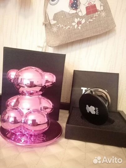 Мишка керамический и зеркало tous