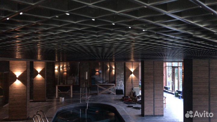 Потолок Грильято 50х50, 75х75, 100х100 и Армстронг