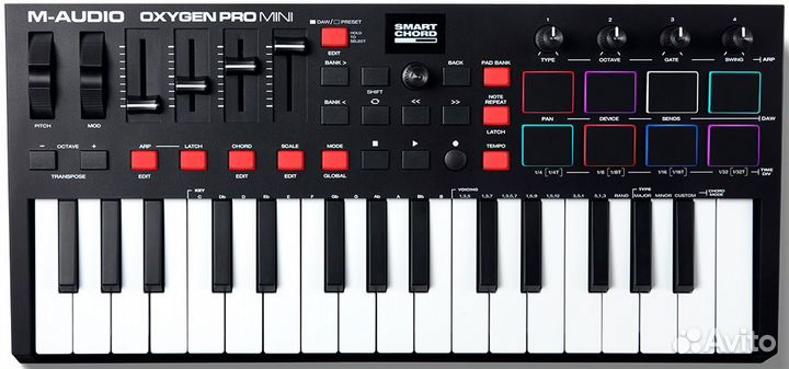 Midi-контроллер M-audio oxygen PRO mini