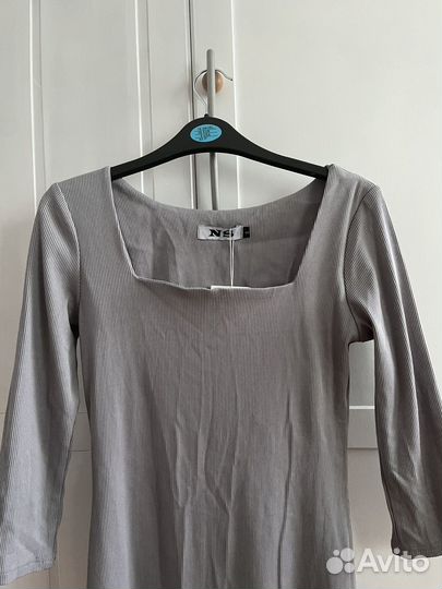 Платье в рубчик