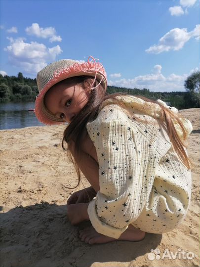 Туника пляжная из муслина детская