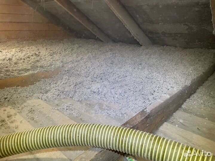 Утепление эковатой