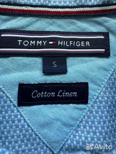 Рубашка Tommy Hilfiger лён/хлопок оригинал