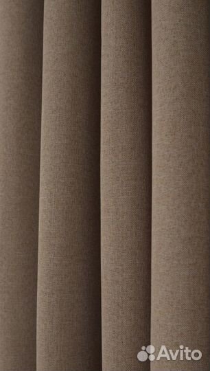Шторы блэкаут под лен Бежевые