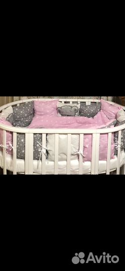 Бортики в детскую кроватку с одеялом