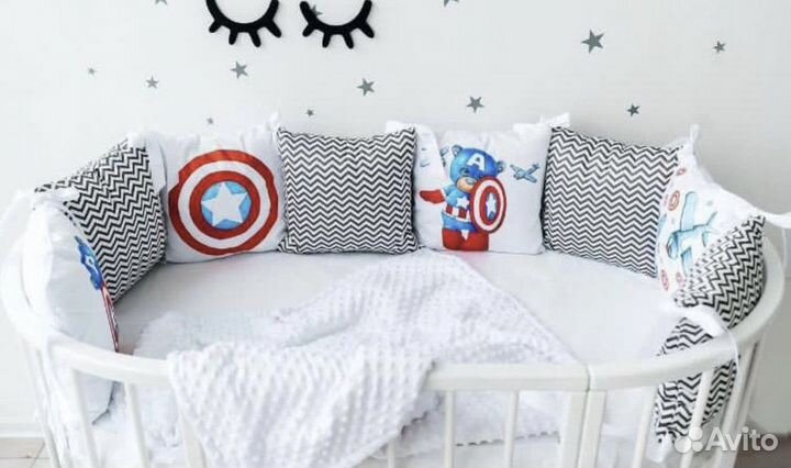 Бортики в детскую кроватку бу