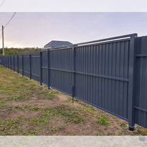 Установка забора из профлиста от производителя, Москва